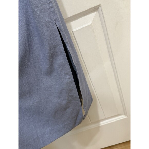 NWT Amanda Smith Petite Dress Sleeveless Linen Blend Size 10 Blue Embroidered a - Picture 4 of 10